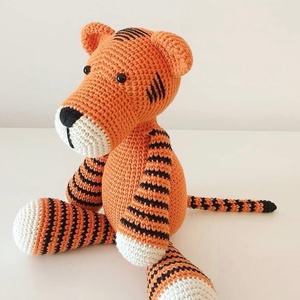 Tigru crosetat manual - jucării și echipamente pentru copii - plușuri - figurine de pluș - Artynos.ro