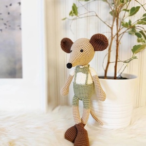 Soricel crosetat manual - jucării și echipamente pentru copii - plușuri - șoarece de pluș - Artynos.ro