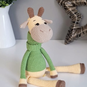 Girafa crosetata manual, 31cm , Jucarii si echipamente pentru copii, Plusuri, Girafa de plus, Crosetat, Pisicuta Amineko crosetata manual din bumbac certificat oeko-tex, cu umplutura hipoalergenica; 31cm..., ARTYNOS