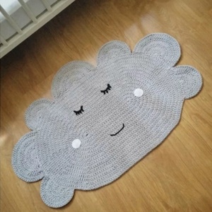 Covor crosetat manual din bumbac, forma nor , Jucarii si echipamente pentru copii, Jucarii bebelusi, Covoras de joaca, Crosetat, Covor crosetat manual, din bumbac 100%, forma nor. Lungime 84cm. , ARTYNOS