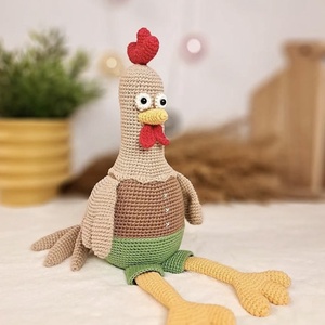 Cocos crosetat manual, 19cm , Jucarii si echipamente pentru copii, Plusuri, Figurine de plus, Crosetat, Cocos crosetat manual din bumbac certificat oeko-tex, cu umplutura hipoalergenica; 32cm inaltime. C..., ARTYNOS