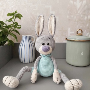 Iepuras crosetat 32cm, Jucarii si echipamente pentru copii, Plusuri, Iepure de plus, , ARTYNOS