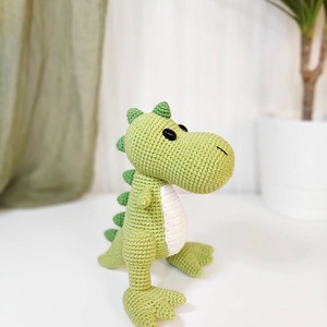 Dinozaur crosetat manual, 20cm  - jucării și echipamente pentru copii - plușuri - dinozauri din pluș - Artynos.ro