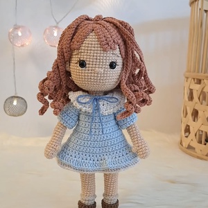 Jinny, papusa crosetata manual  - jucării și echipamente pentru copii - jucării și accesorii pentru copii - păpușă de îmbrăcat - Artynos.ro