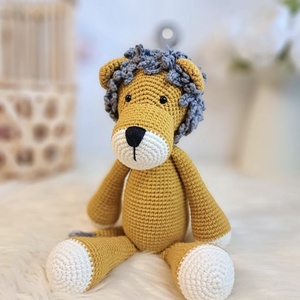 Leu crosetat manual, Jucarii si echipamente pentru copii, Plusuri, Figurine de plus, Crosetat, ARTYNOS