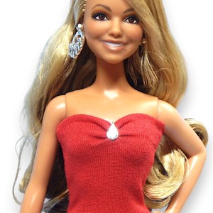 O NOUĂ CULOARE! Rochie elegantă roșie cu piatră prețioasă în formă de picătură � rochie pentru păpuși de tip Barbie  (a023pr) -  - Artynos.ro