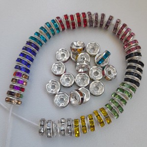 Distanțiere Rondell - 7,5x3mm - 100 buc / pachet - culori mixte -  - Artynos.ro
