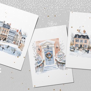 Carte poștală de Crăciun, felicitare, set cadou 3 buc -  - Artynos.ro