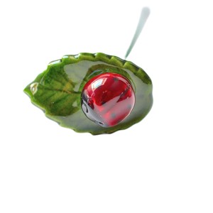 Gărgăriță din ceramică și gărgăriță pe frunză, pentru buchete de flori - casă & stil de viață - decorațiuni de casă - accesorii florale - flori la fir - Artynos.ro