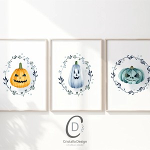 Halloween artă de perete, poster dovleac, imagine de toamnă -  - Artynos.ro