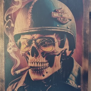 Harley Davidson imagine din lemn, Casa & Stil de viata, Accesorii pentru decorat casa, Picturi murale, Arta de perete din lemn, , ARTYNOS