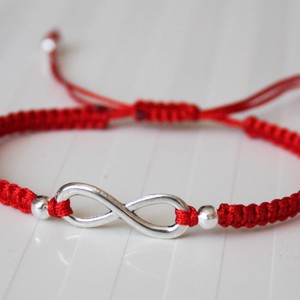 Brățară de protecție - Brățară Makrame - Infinite Red -  - Artynos.ro