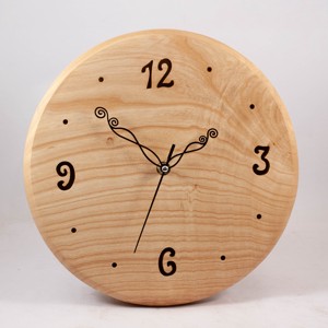 Ceas de perete din lemn, ceas rotund din lemn, Casa & Stil de viata, Accesorii pentru decorat casa, Decoratiuni de pereti, decoratiuni suspendate, Ceasuri de perete, , ARTYNOS