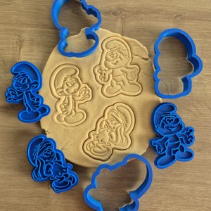  Set de forme pentru prajituri Smurfs � Forme de prajituri imprimate 3D, , , ARTYNOS