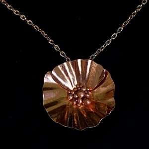 Cercei și colier Poppy din cupru -  - Artynos.ro