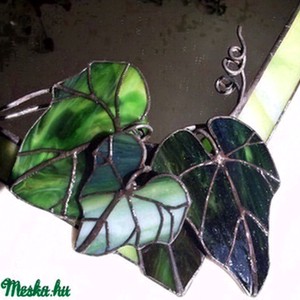 Oglindă de perete cu ambra (sticlă Tiffany verde) - casă & stil de viață - accesorii pentru decorat casa - oglinzi perete, oglinzi decor - Artynos.ro