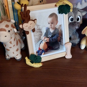 Rama foto personalizata pentru copii Maimutica zurli - casă & stil de viață - echipament pentru camera copiilor - tablouri de cameră pentru copii - Artynos.ro
