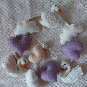 Carusel bebelusi Lacul lebedelor Carusel mobil Carusel handmade - Artynos.ro
