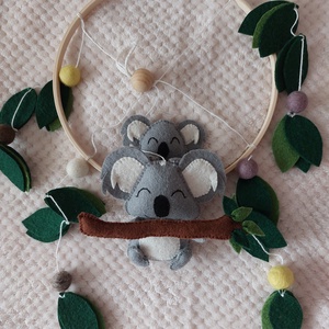 Carusel bebelusi Mom and Baby Koala Carusel mobil Carusel handmade - Artynos.ro