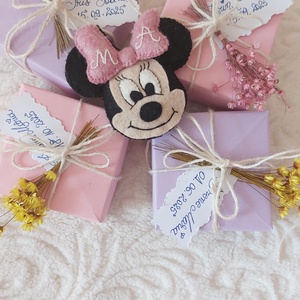 Marturie botez fetita Minnie handmade fetru - Artynos.ro