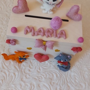 Cutie dar botez orice tematica - accesorii nuntă - amintiri și cadouri de nuntă - cadou nuntă - cutie de bani - Artynos.ro