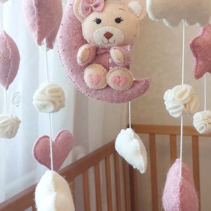 Carusel bebelusi. Carusel bebelusi handmade premium. Carusel fetite. Carusel baietei. Carusel ursulet. Carusel fetru - casă & stil de viață - echipament pentru camera copiilor - decorațiuni de cameră - Artynos.ro