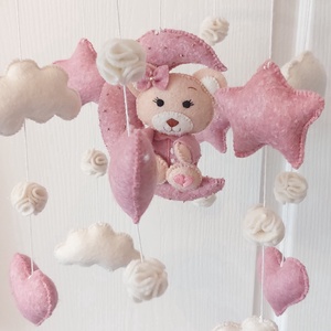 Carusel bebelusi. Carusel bebelusi handmade premium. Carusel fetite. Carusel baietei. Carusel ursulet. Carusel fetru - casă & stil de viață - echipament pentru camera copiilor - decorațiuni de cameră - Artynos.ro