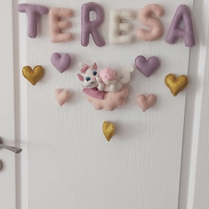 Ghirlanda personalizata cu nume pentru camera copiilor. Cadouri pentru copii. Decoratiuni handmade.Jucarii personalizate - casă & stil de viață - echipament pentru camera copiilor - decorațiuni de cameră - Artynos.ro