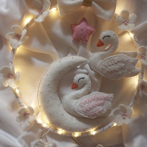 Dreamchatcher. Decor camera copilului. Decor camera. Decor fetite. Lebada, Casa & Stil de viata, Echipament pentru camera copiilor, Decoratiuni de camera, Broderie, Cusatura, ARTYNOS