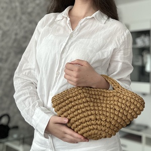Geanta croșetată  - geantă și husă - genți de umăr și genți de mână - geantă casual - Artynos.ro