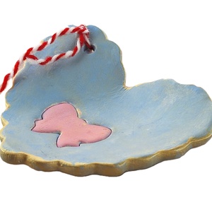 farfurioară inimioară cu fir de mărțișor - casă & stil de viață - decorațiuni de casă - decorațiuni de masă și rafturi - boluri decorative - Artynos.ro