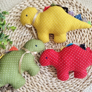 Dinozaur - orchu / rosu / verde - jucării și echipamente pentru copii - daruri de botez - Artynos.ro