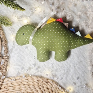 Dinozaur - orchu / rosu / verde - jucării și echipamente pentru copii - daruri de botez - Artynos.ro