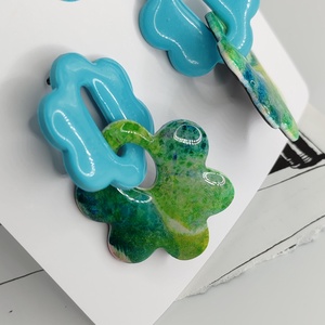 Cercei Spring in Pastel - bijuterii - cercei - cercei hoops - Artynos.ro