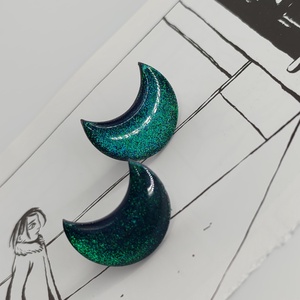 Cercei Wear the Moon - bijuterii - cercei - cercei din rășină - Artynos.ro