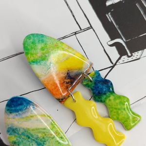 Cercei Spring in Pastel - bijuterii - cercei - cercei hoops - Artynos.ro