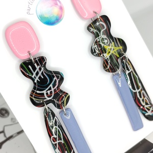 Cercei Grafitti - bijuterii - cercei - cercei hoops - Artynos.ro