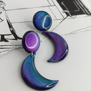 Cercei Wear the Moon, Bijuterii, Cercei, Cercei lungi, Confectionarea bijuteriilor, ARTYNOS