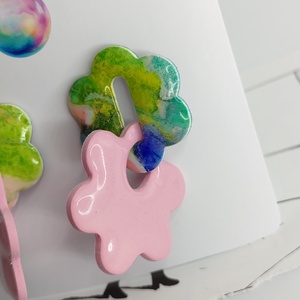 Cercei Spring in Pastel - bijuterii - cercei - cercei hoops - Artynos.ro