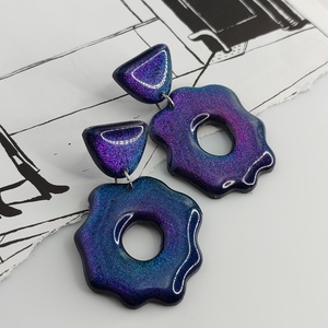 Cercei ParticulaChroma, Bijuterii, Cercei, Cercei lungi, Confectionarea bijuteriilor, ARTYNOS