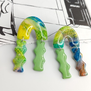 Cercei Spring in Pastel, Bijuterii, Cercei, Cercei Hoops, Pictura, Confectionarea bijuteriilor, ARTYNOS