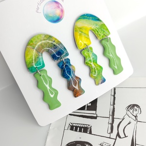 Cercei Spring in Pastel - bijuterii - cercei - cercei hoops - Artynos.ro