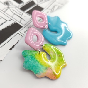 Cercei Spring in Pastel - bijuterii - cercei - cercei hoops - Artynos.ro