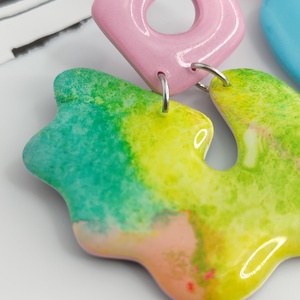 Cercei Spring in Pastel - bijuterii - cercei - cercei hoops - Artynos.ro