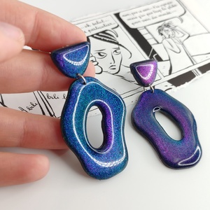 Cercei ParticulaChroma - bijuterii - cercei - cercei lungi - Artynos.ro