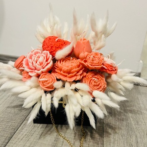 Aranjamente florale din ceară de soia  - accesorii nuntă - accesorii de nuntă - curele de nuntă, panglici - Artynos.ro