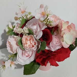 Cutie Inimă Roz Cu Gnom și Trandafiri Roz - casă & stil de viață - decorațiuni de casă - decorațiuni de masă și rafturi - cutii de decor - Artynos.ro