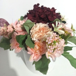 GHIVECI CERAMICĂ IMPRIMATĂ CU FLORICELE ROZ, GRENA - casă & stil de viață - decorațiuni de casă - decorațiuni de masă și rafturi - boluri decorative - Artynos.ro