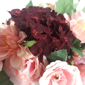 GHIVECI CERAMICĂ IMPRIMATĂ CU FLORICELE ROZ, GRENA - casă & stil de viață - decorațiuni de casă - decorațiuni de masă și rafturi - boluri decorative - Artynos.ro