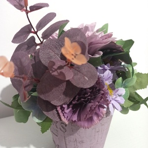 Ghiveci Ceramică Imprimat Roz Cu Dalii și Anemone Lila - casă & stil de viață - decorațiuni de casă - decorațiuni de masă și rafturi - boluri decorative - Artynos.ro